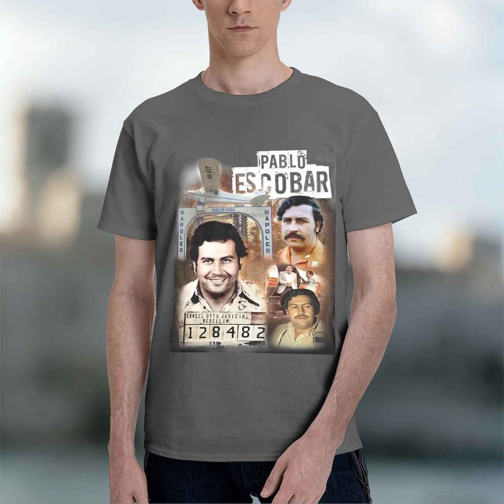 Graph Design Unisexs Tshirt Pablo Escobar Theme Summer Casual Wear For Fans Of History And Figures 2026 New Model Shortsleeve Cr