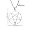 Stainless Steel Retro Religious Witchcraft Pentagram Pendant Necklace Men Women Fashion Lucky Jewelry