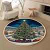 Christmas Area Rugs Giant Tree Train Snowy Village Living Room Sofa Side Dining Room Festive Home Decor Carpet Floor Mat