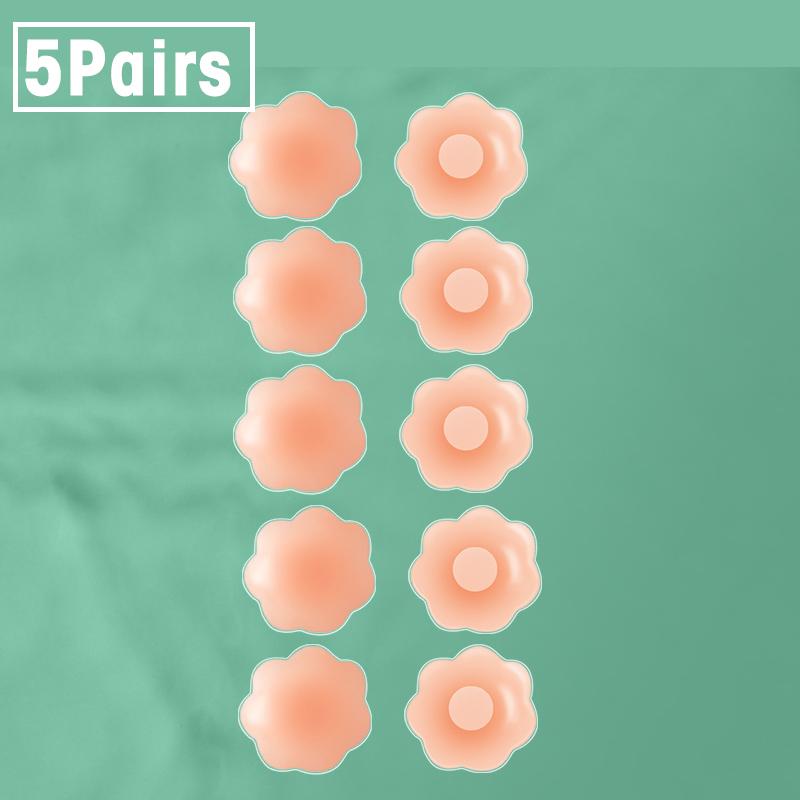 10pcs Reusable Silicone Nipple Cover Women Bra Sticker Breast Petal Strapless Lift Up Bra Invisible Boob Tape Pads Chest Pasties