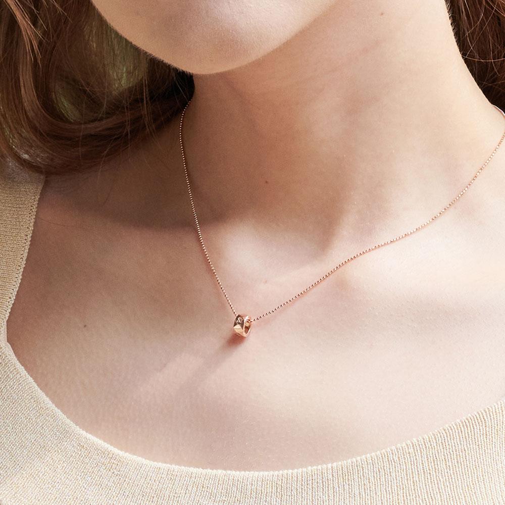 Loveenb [14K Gold] Dio & Charm Pendant