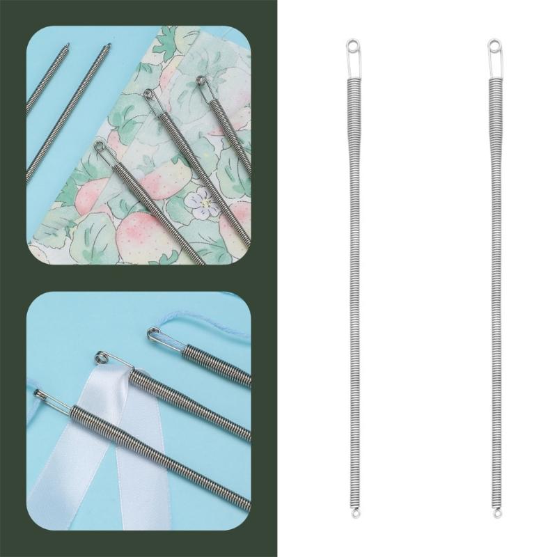 10Pcs Metal Spring Drawstring Threader Quick Threading Tool Threading Aid Waistband Elastic Cord Threader