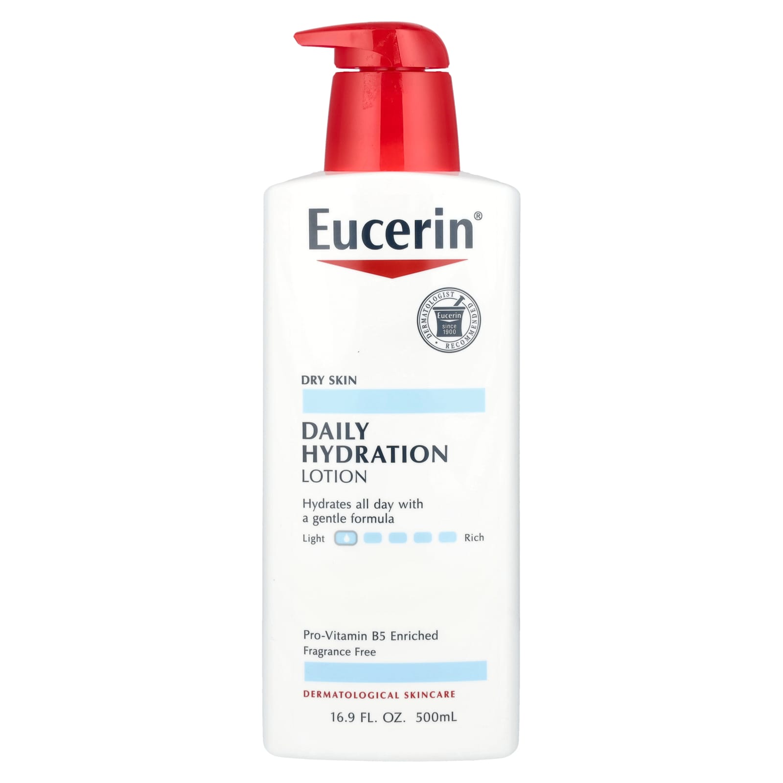 Eucerin, Ежедневное увлажнение, лосьон, без запаха, 16,9 жидких унций (500 мл)
