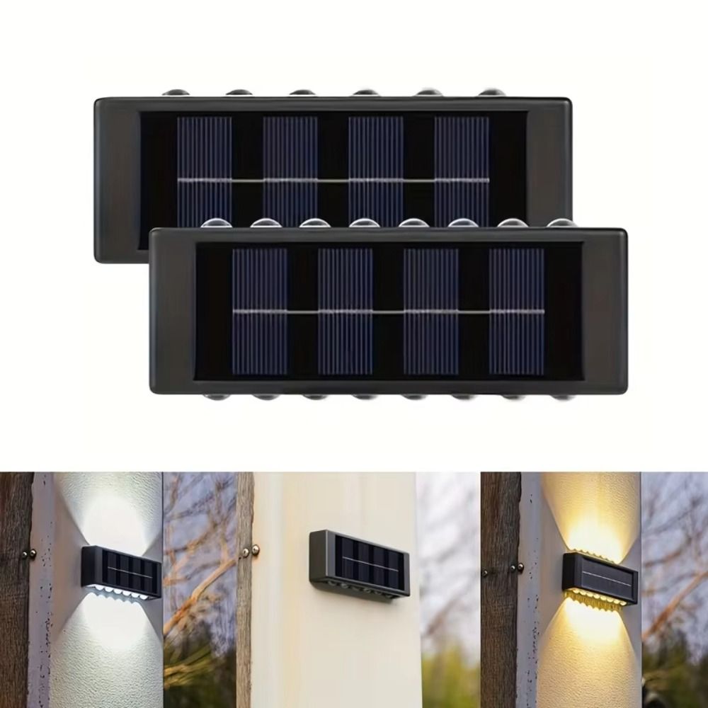 Warm Light Solar Wall Lamp Streetlights Waterproof Lamp Decoration Lights Outdoor Lighting  Garden
