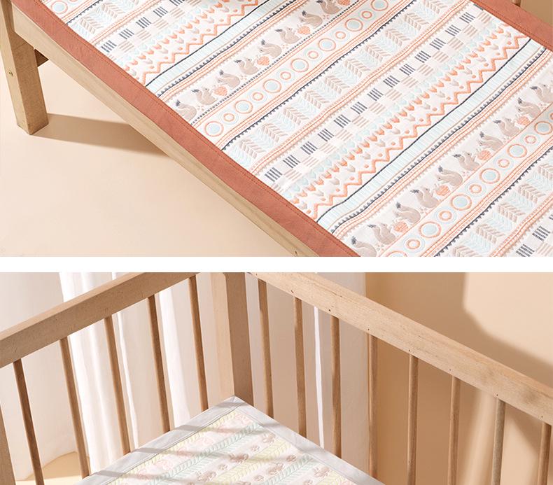 Soft & Nourishing Pure Cotton Gauze Summer Mat for Kids - Breathable, Washable Crib & Nap Mat