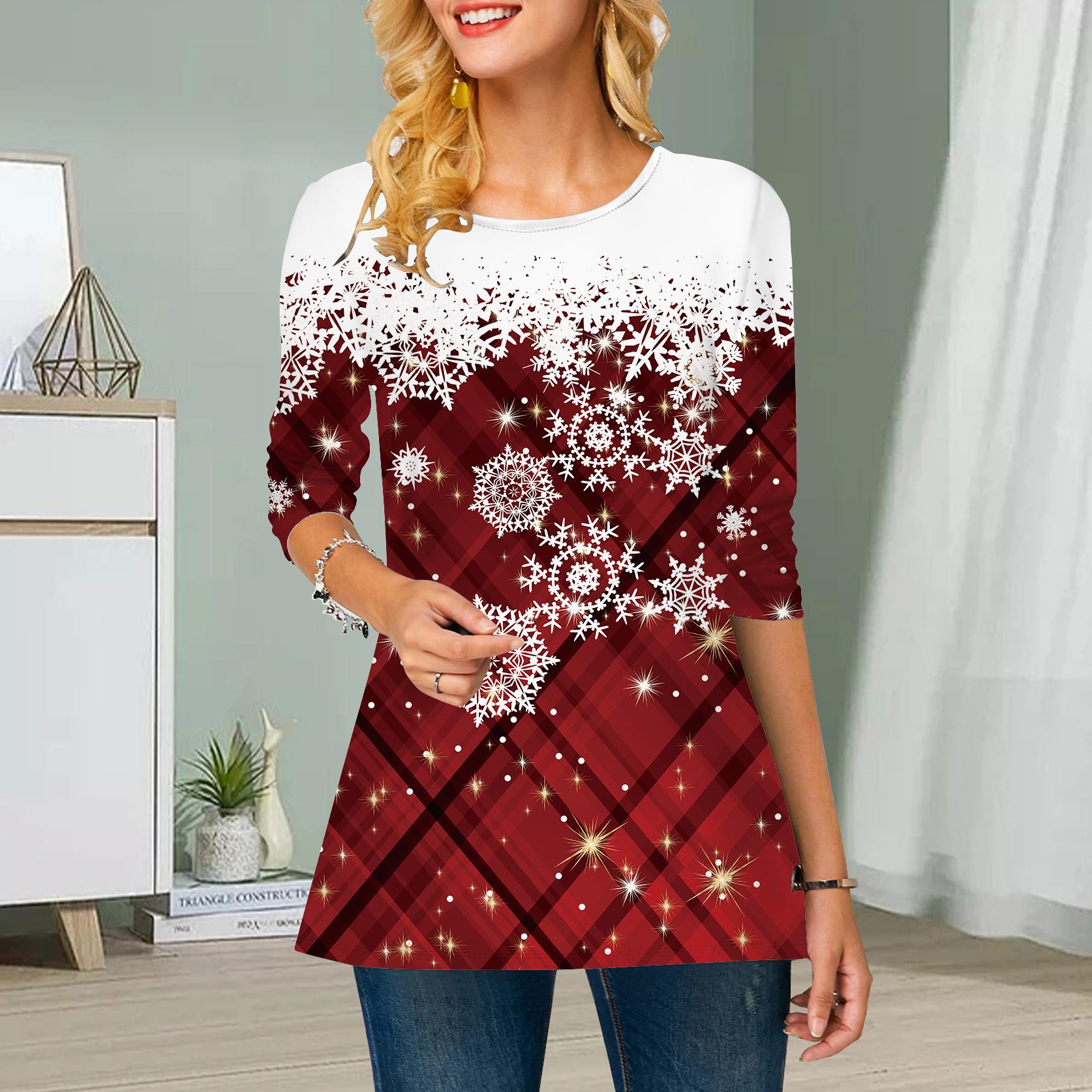 

Плюс Размер Женский Цветочный Снежинка Сетка Принт Круглый Вырез Повседневный Свободный Длинный Рукав Топ 8XL коричневый