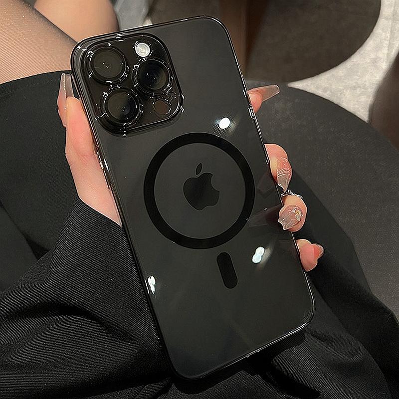 Utrathin Magsafe Wireless Charge Phone Case For iPhone 11 12 13 14 15 Pro Max Plus Magnetic Transparent Bumper Cases Cover