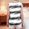 Women Shoulder Surgery Recovery Shirt Sleeveless Top with Snap Buttons Easy Open Design Striped Print Post-Operative Clothing