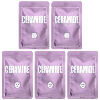 Ceramide Firming Beauty Sheet Mask Set, 5 Sheets, 25 Ml (0.84 Fl Oz) Each
