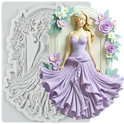 Matriță Silicon Zeiță Cadru Floare Matrițe Fondant Zeiță Ustensile Decorat Tort Topper Cupcake Matriță Rășină Candy Lut Ciocolată Pastă de Gumă
