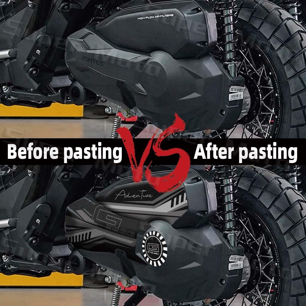 For ZONTES 368 G Zontes 368G ADV Motorcycle Frosted Swingarm Stickers Rotating Shaft Protect Accessories Decals Anti-Scratch