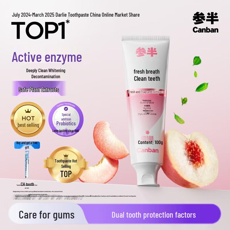 Semi-Fresh White Peach Oolong Toothpaste