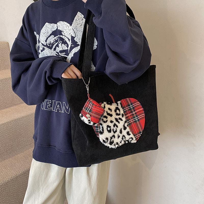 

2025 новая вышивка черная кошка сумка-тоут сумка для iPad сумка для репетиторства шоппинг поездки на работу 40*11*32