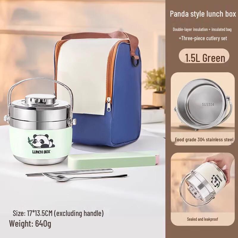 Handun 1.5L Double-Layer Insulated Lunch Box