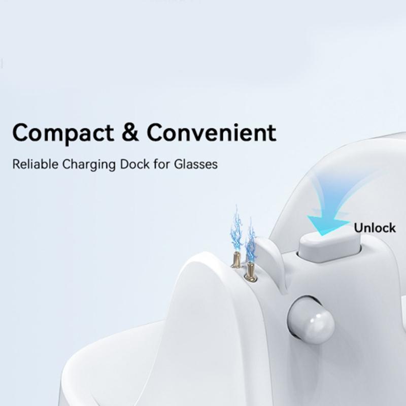Portable Intelligent Charging Station With Magnetic Technology For Eyewear Technology Glasses ABS Case Home Office Use