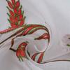 Rod Pocket Design Semi Sheer Curtain Easy Installation Wheat Embroidered Voile Drape Light Filtering for Home Decors