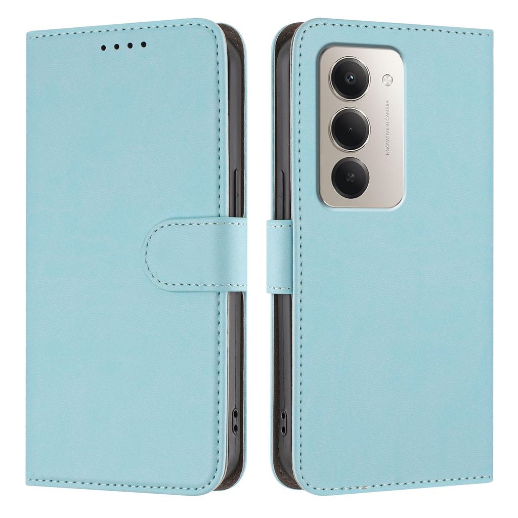 For Xiaomi Redmi 15 5G (Global) (169mm) Leather Case Solid Color Phone Cover with Wallet
