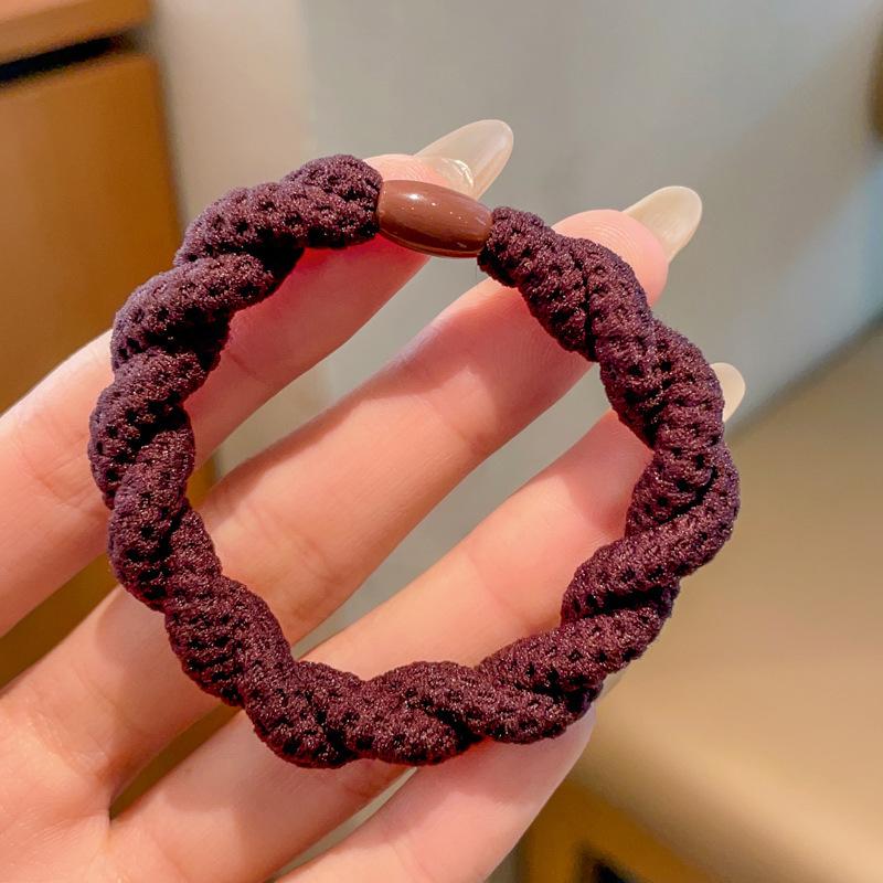 High Elastic Headband Braided Braid Rubber Band Female Tie First Year Durable No Hurt Hair Leather Case Hair Band Hair Accessories