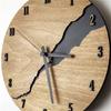 Moderne Wanduhr mit Rissmuster ohne Ticken Holz 30cm Hängeuhren für Büro Wohnzimmer Küche Schule