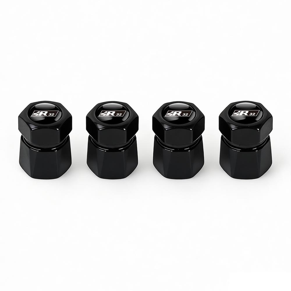 For Volkswagen b44Pcs Aluminum Car Tire Valve Caps Diamond Tyre Valve Airtight Cover Waterproof Dust For VW Jetta Golf EOS GTI Auto Accessories