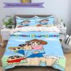 Crayon Shinchan Adventure Print 3Pcs Bedding Setduvet Cover With 2 Bedropillowcase Home Birthday Gift