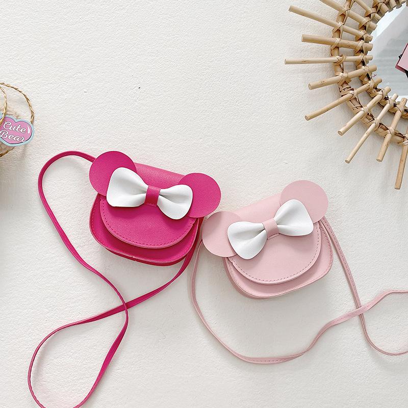 Cartoon Cute Bow Bow Tie Design Messenger Bag New Children's Change Bag Versatile Little Princess Backpack