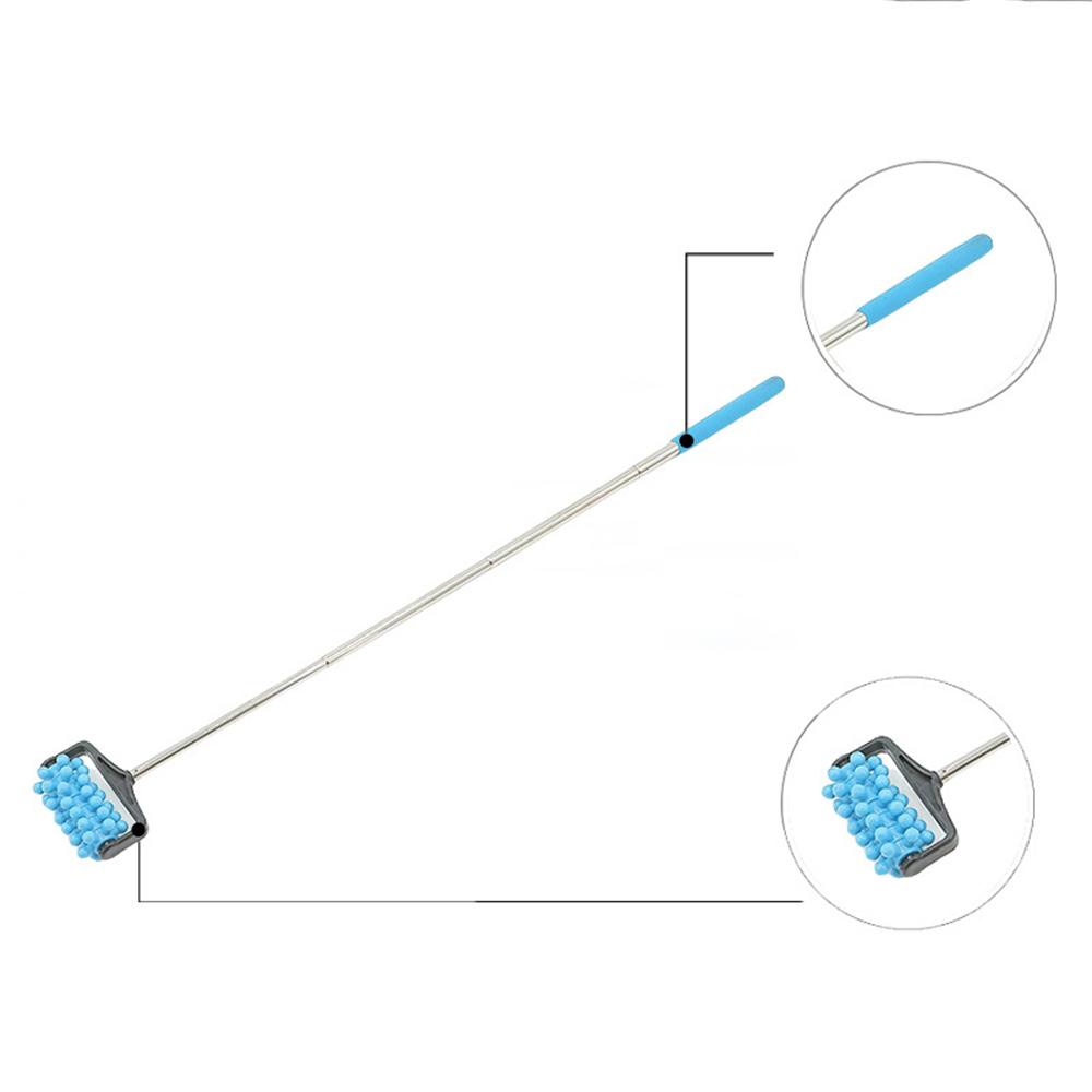 Shrinking Roller Massager Full Body Stainless Steel Telescopic Massage Roller, Three Section Push Back Massager Telescopic Massa