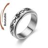 Copper Color Spinning Anxiety Rings for Men Women Star Moon Relaxing Ring 2025 Stainless Steel Anti Stress Rings Knuckle Zircon