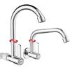 Wall-Mounted Stainless Steel Kitchen Faucet