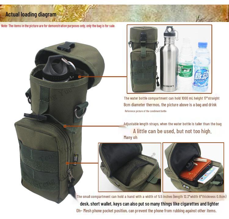 684 Kettle MOLLE Single Shoulder Travel Bag - Mountaineering, Cycling, Sports, and Waist Bag with External Sub Bag