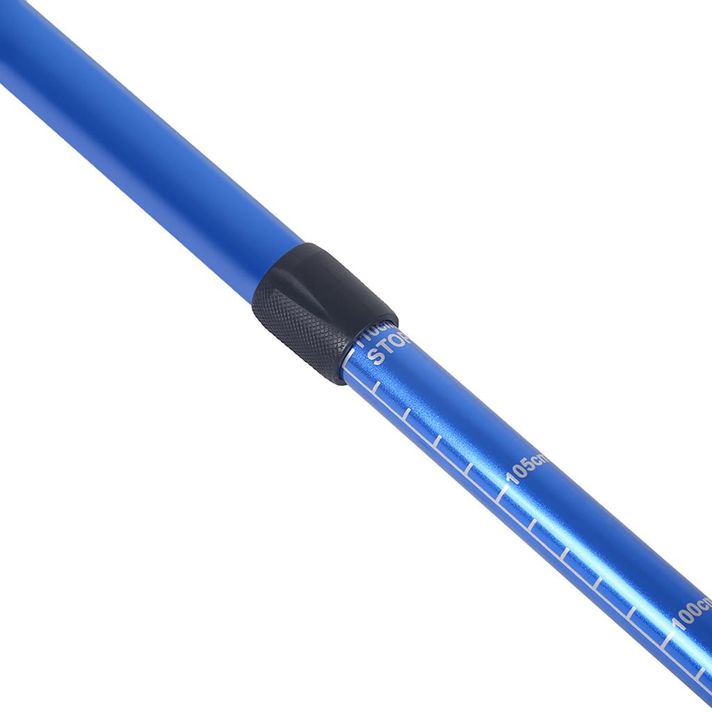 Aluminium Alloy Telescopic Lightweight Anti Skid Walking Cane Stick   Pole (Black)