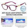 Fg New 3 In 1 Progressive Multifocal Reading Glasses Women Anti-Blue Eyeglasses Easy To Look Far And Near +1.0 To +4.0