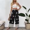 Women's Ethnic Printed Straight Trousers Elastic Waist Drawstring Casual Comfort Straight Pants