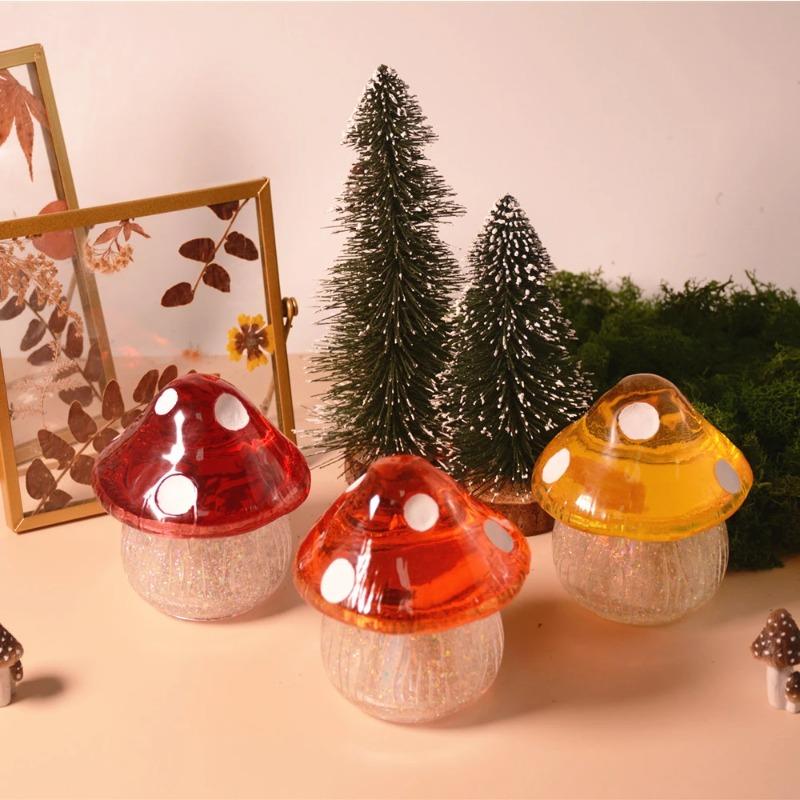 1 Set Mushroom Storage Box Silicone Mold, for Resin Casting & DIY Crafts, Epoxy Aromatherapy Gypsum Gift Making Mold