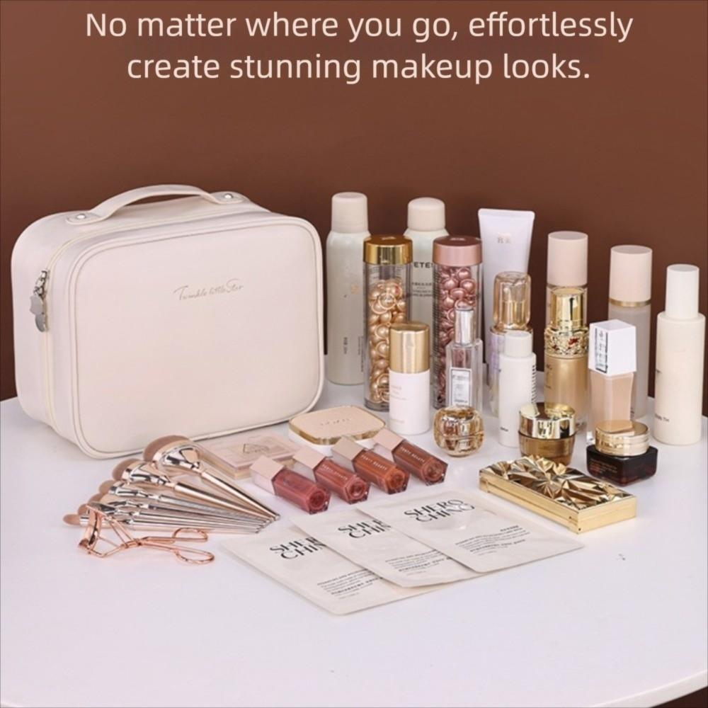 Luxury Double Layer Cosmetic Bag Large Capacity Portable Toiletry Bag  Outdoor