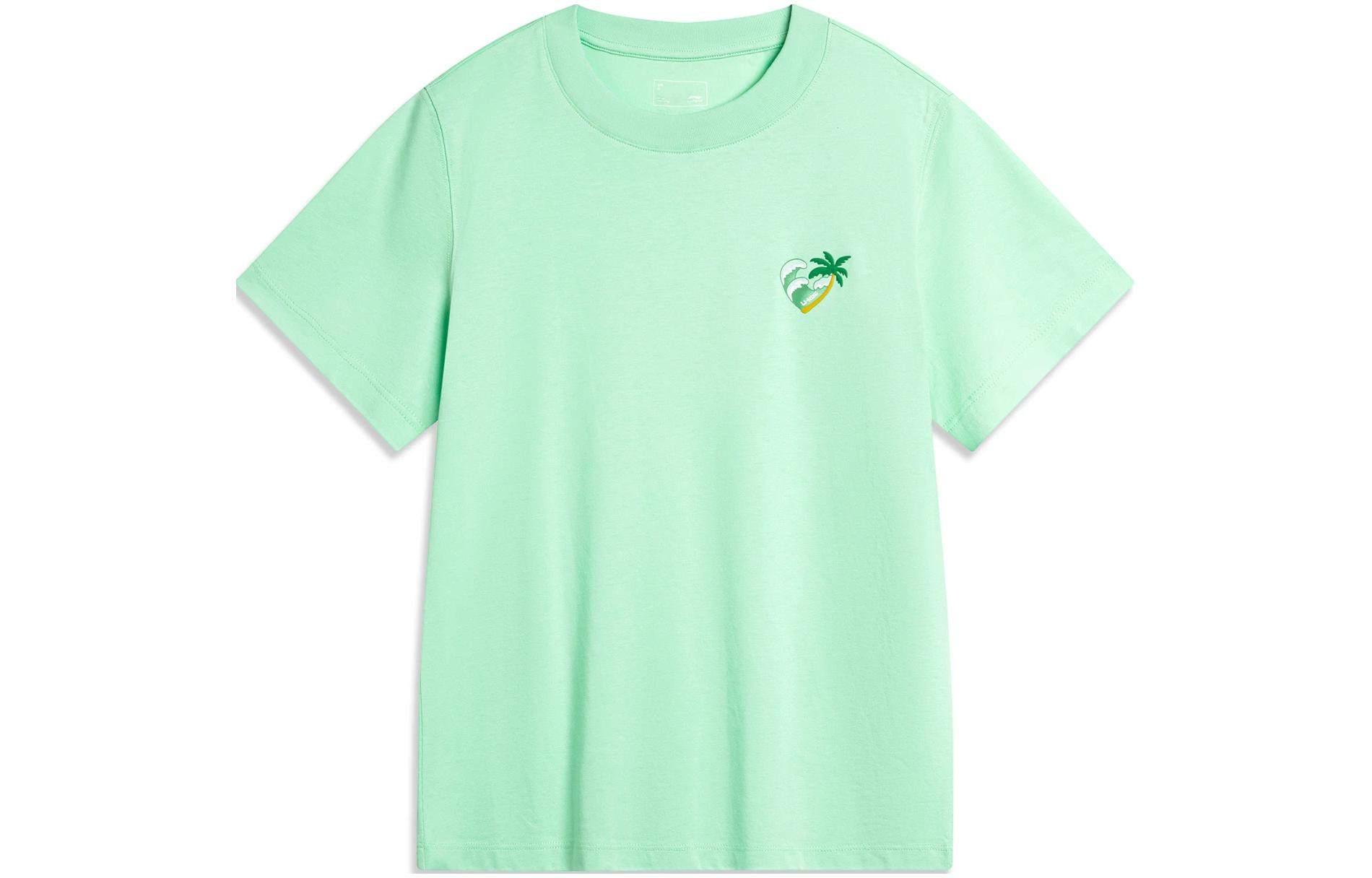 Li Ning Sports Life Collection T Shirt Women s Cooling Green AHSU352-5 M