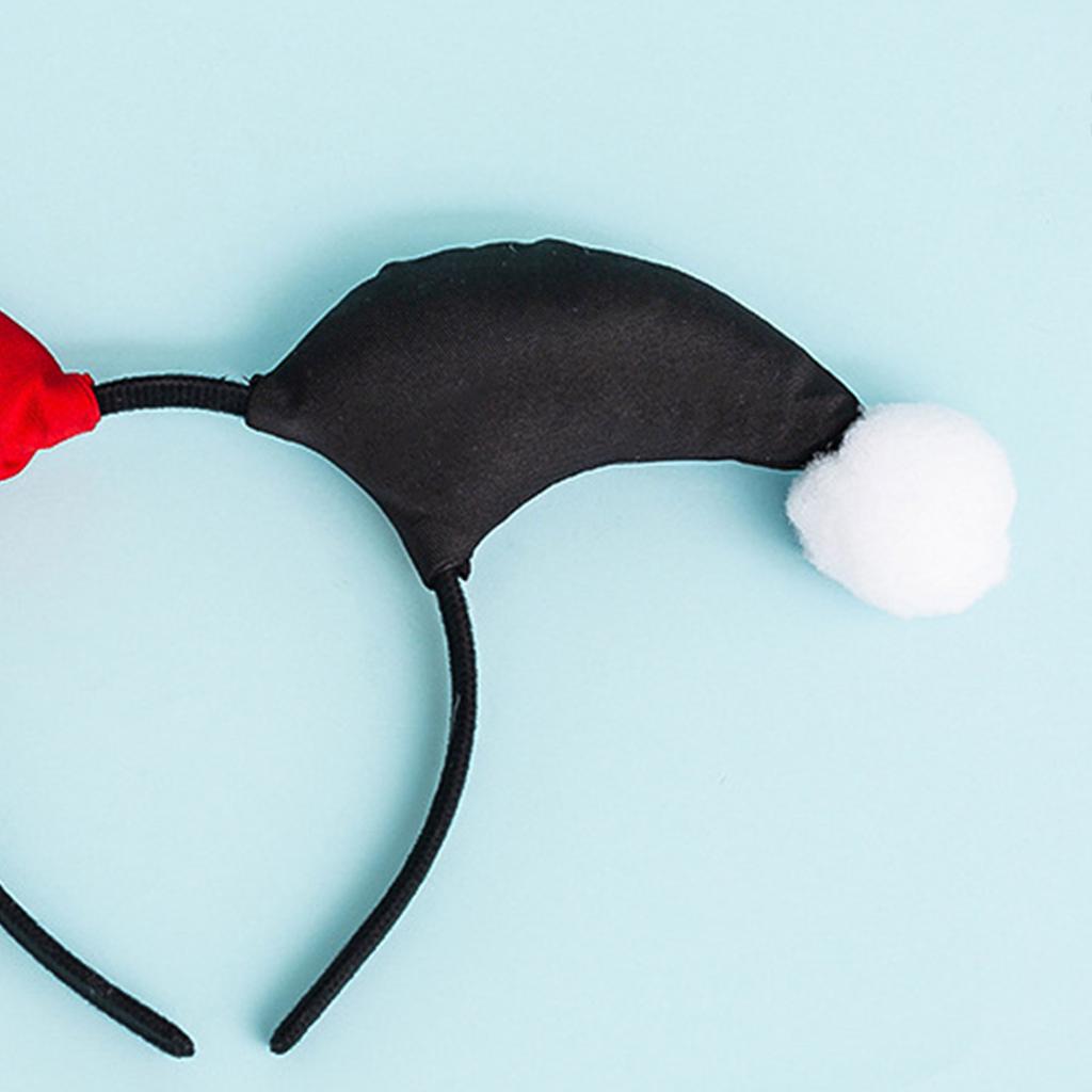 Adult Children Color Matching Clown Horn Hair Hoop Cloth Wrapped Headband Halloween Christmas Costume Cosplay Party