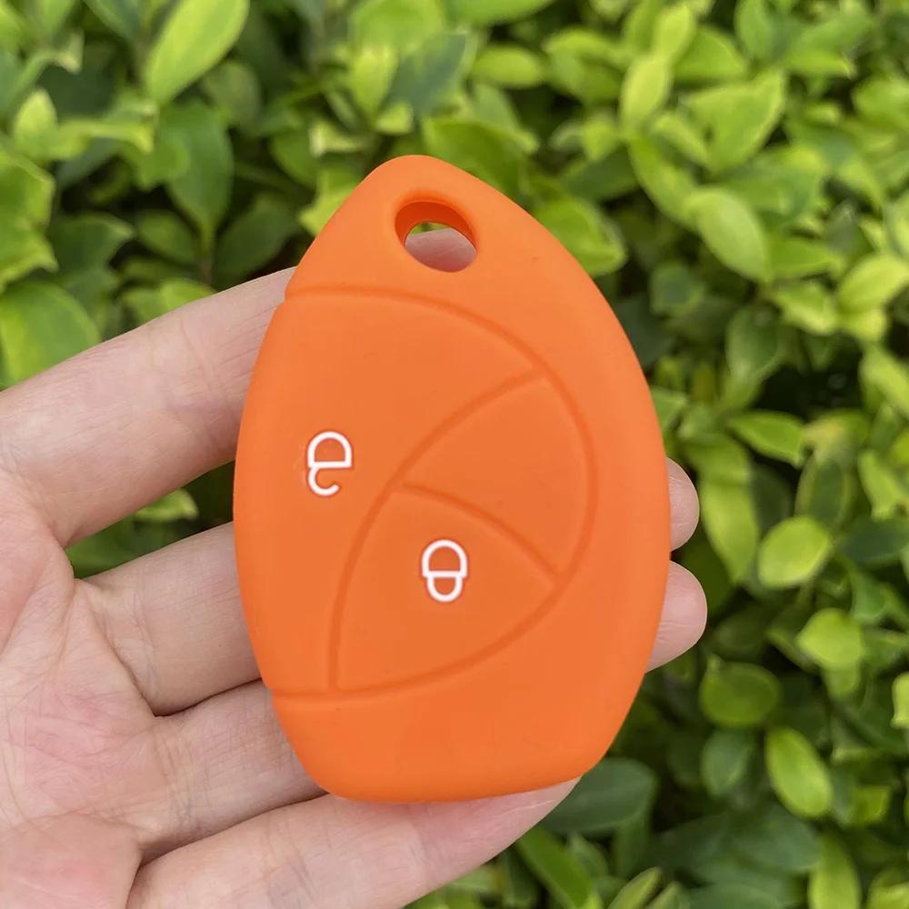 2 3 Buttons Silicone Car key cover Shell for Toyota Malaysia Truguard VG Alarm Cobra for Renault Logan Remote key Accessories