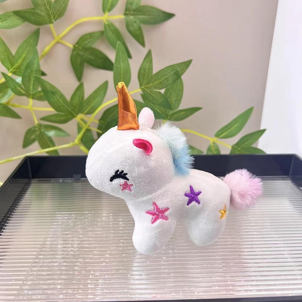 Unicorn Mini Adorable Plush Keychain Cute Pony Plush Toy Soft Short Accessory Fur