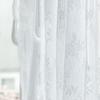 American Lace Short Curtain Pressed Flower European Transparent Through Rod Pocket Partition Half Curtain Small Curtain Curtain Curtain