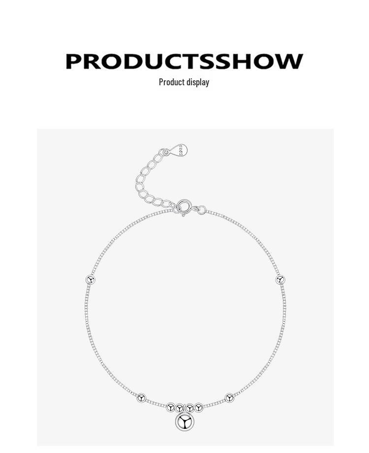 2025 Trendy Women's 925 Sterling Silver Bead Anklet: Summer Fashion Ankle Chain Jewelry