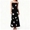 Autumn Style European and American Ins Style Fashion Polka Dot Print Sexy Backless Suspender Dress