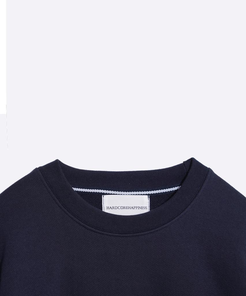 HARDCORE HAPPINESS Round Combination Sweatshirt_Navy