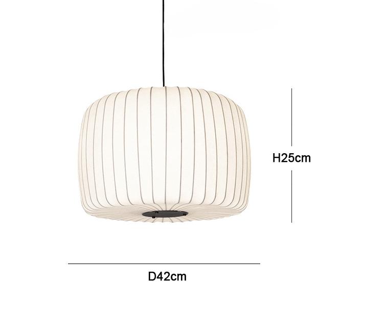 Modern Japanese Wabi Sabi Silk E27 Chandelier Nordic Home Decor Designer Lamp Living Dining Room Bedroom B&B Loft Pendant Lights