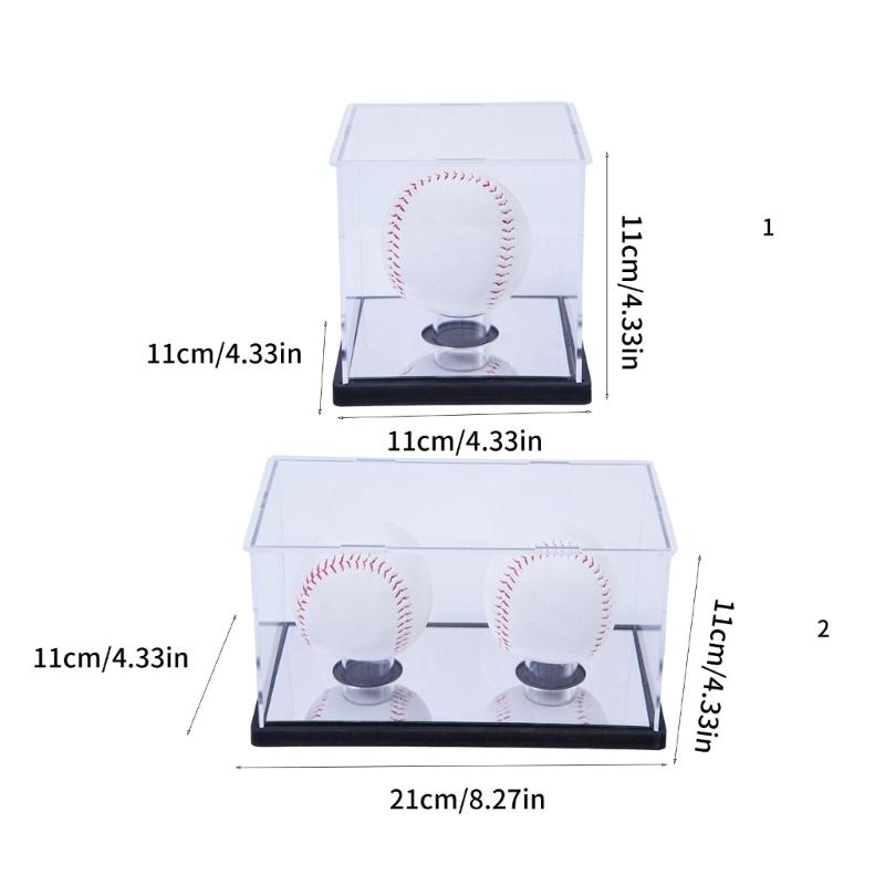 Baseball Display Case Acrylic Clear Baseball Display Case Square Cubes Memorabilia Display Box Baseball Protector