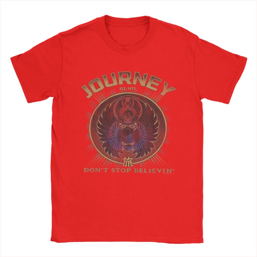 Journey Gold Dont Stop Believin Scarab Band Unisexs T Shirts  Funny Tees Short Sleeve O Neck TShirts 100 Cotton Clothing