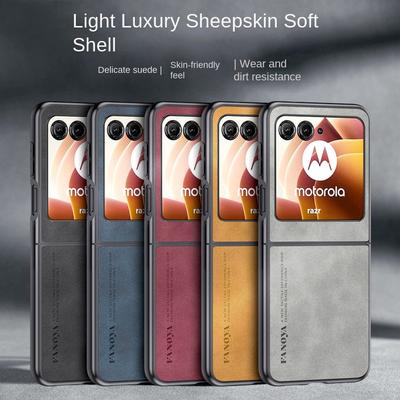 Luxury Leather Shockproof Case for Motorola Moto Razr 50 40 Ultra Protective Cover Magnetic Car Phone Textured Lightweight Full Protection