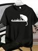 Unisexs Tee Cat And Mouse Playing Chess Silhouette Graphic Print Cotton Short Sleeve Male Casual Streetwear Outdoor Daily Basic Top