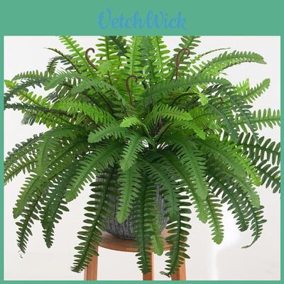 Fake Nephrolepis Cordifolia Plant Wall Decor With Multi Leaf Design For Event Decoration And Interior Use