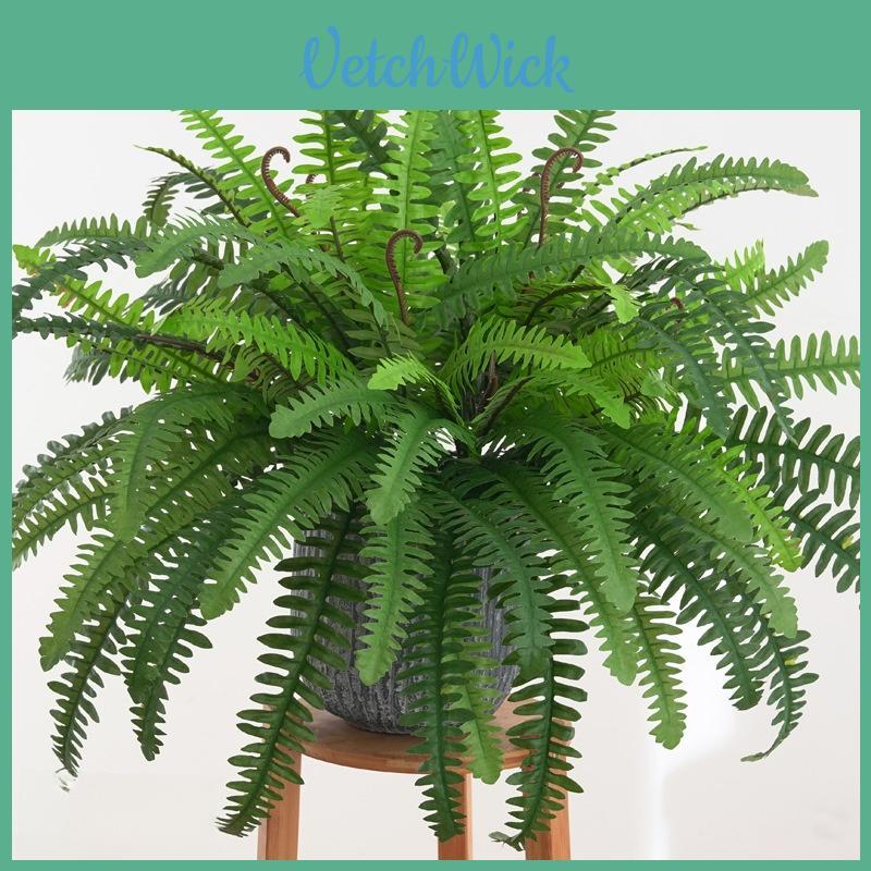 Fake Nephrolepis Cordifolia Plant Wall Decor With Multi Leaf Design For Event Decoration And Interior Use